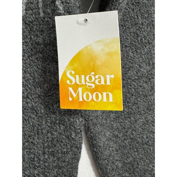 Sugar Moon Kids Fair Isle Sweater L (10-12) Gray & White Wool Blend Winter Knitw - Picture 4 of 5